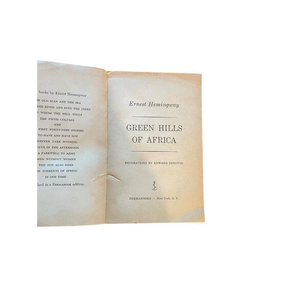 Ernest Hemingway Green Hills of Africa Paperback Book Classic Violent Dramatic - Picture 7 of 8